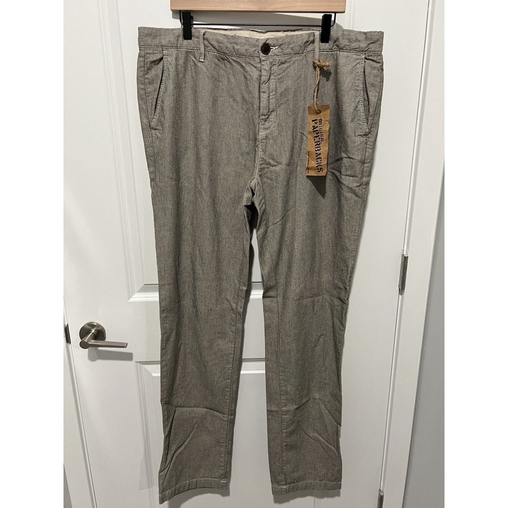 Original Paperbacks Pants- String - 100% Cotton -‎ Size 38 - NWT